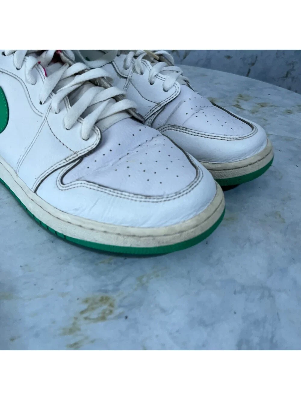 Jordan 1 High Easter Men's Size 9 Shoes White Green Athletic Trainer Sneakers